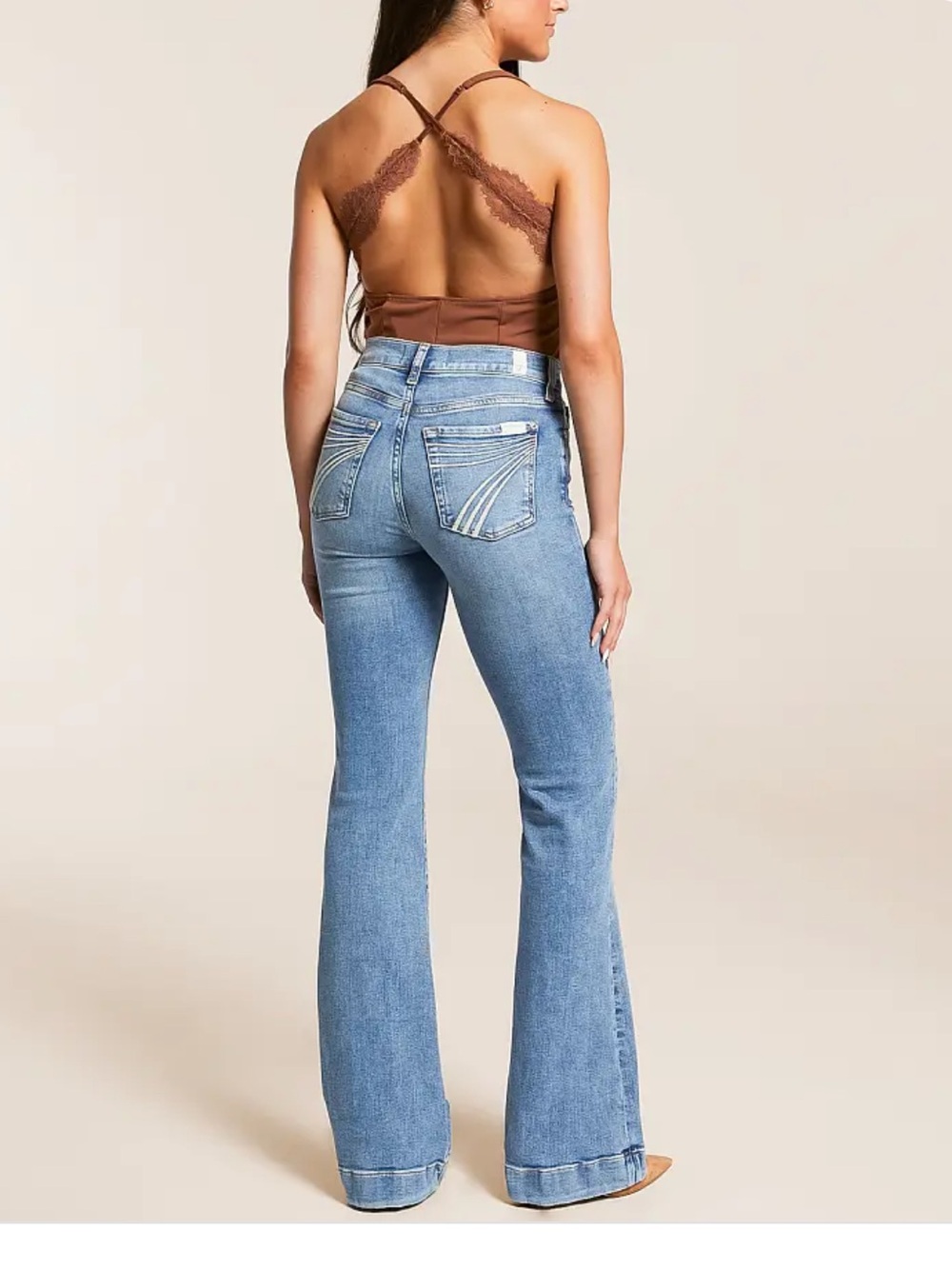 7 For All Mankind tailorless dojo  Light Blue Wide Leg Jeans 26
